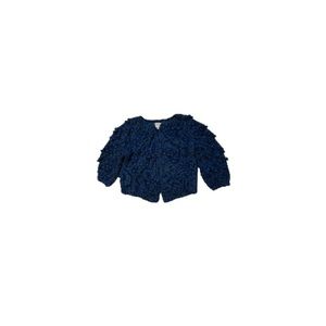 Hayden Los Angeles Blue Heart Pattern Chunky Knit Cardigan - Women’s Size Medium